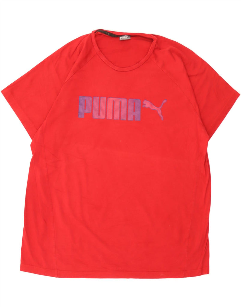 PUMA Mens Graphic T-Shirt Top 2XL Red Cotton Vintage Puma and Second-Hand Puma from Messina Hembry 