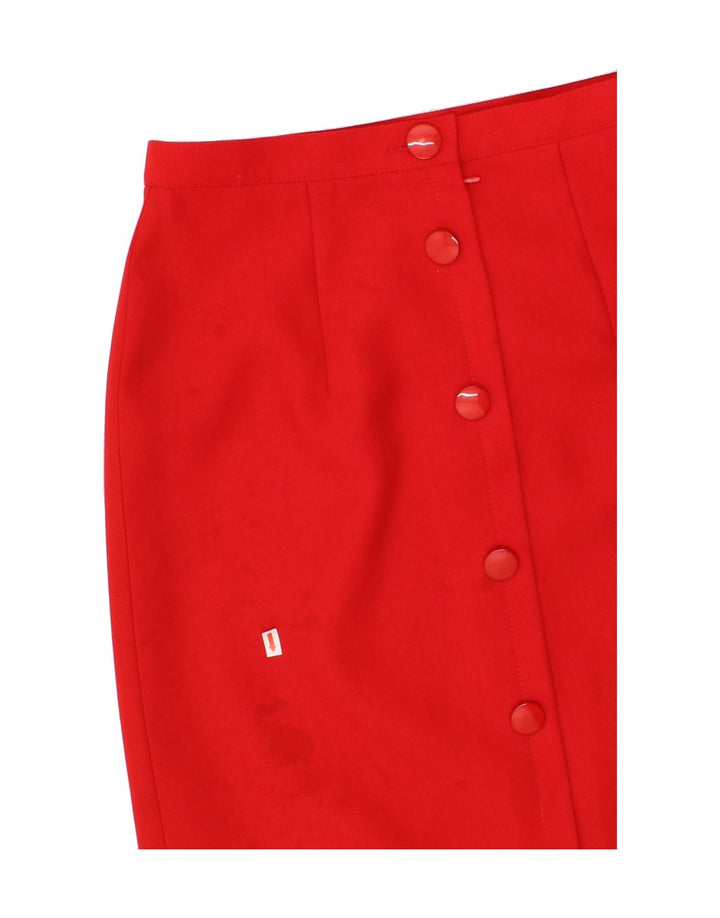VINTAGE Womens Midi Skirt IT 40 Small W26 Red Vintage Vintage and Second-Hand Vintage from Messina Hembry 