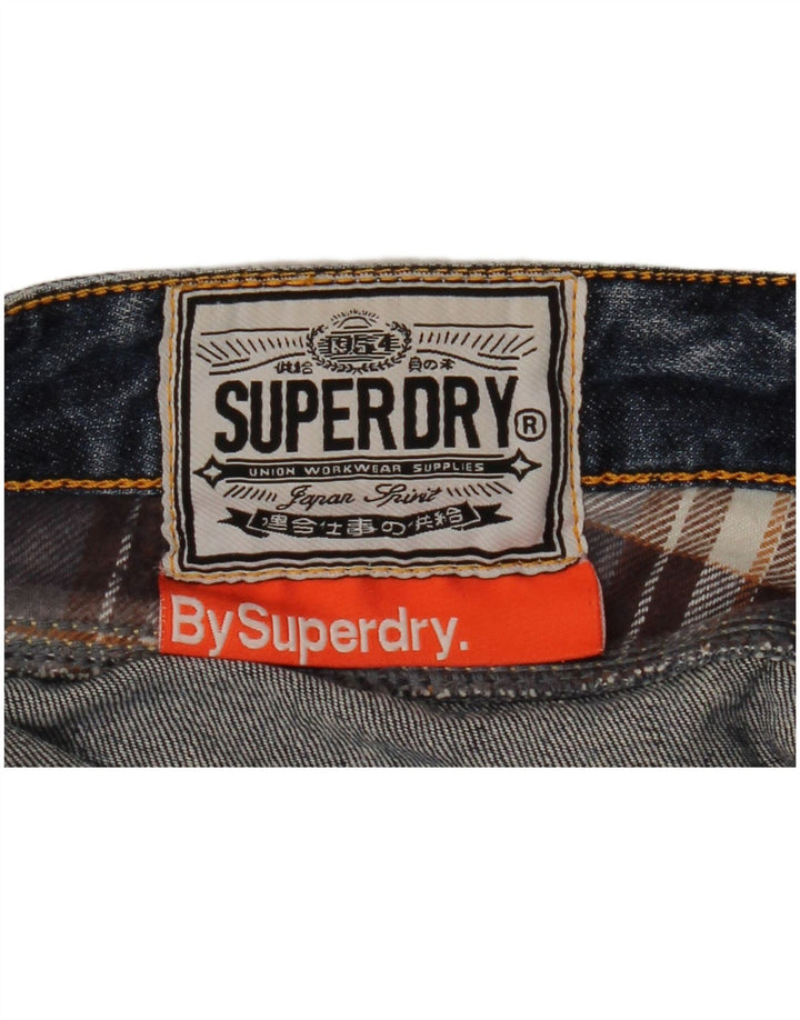 SUPERDRY Womens Distressed Denim Shorts W30 Medium  Blue Cotton