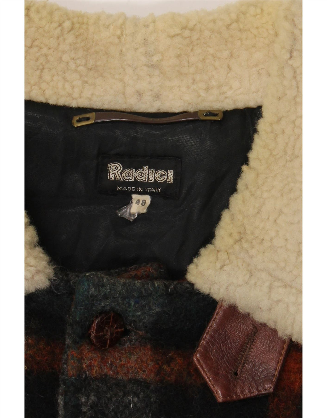 Radici Mens Overcoat IT 48 Medium Multicoloured Check