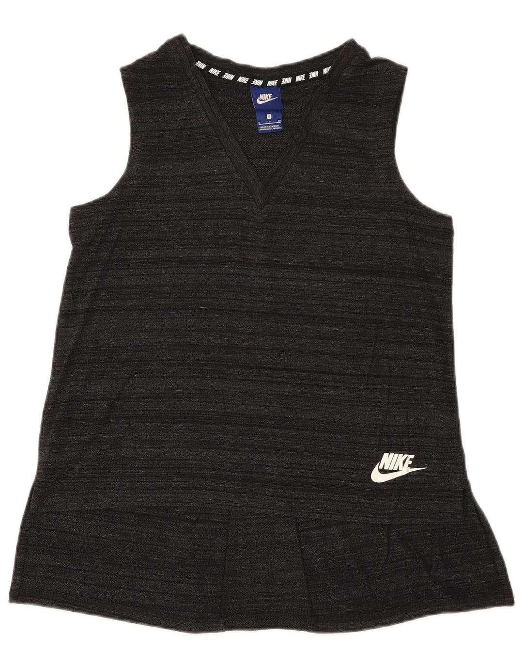 Nike Womens Vest Top UK 10 Small Grey Flecked