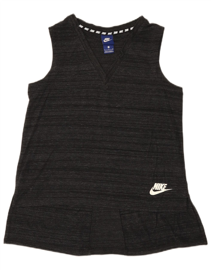 Nike Womens Vest Top UK 10 Small Grey Flecked