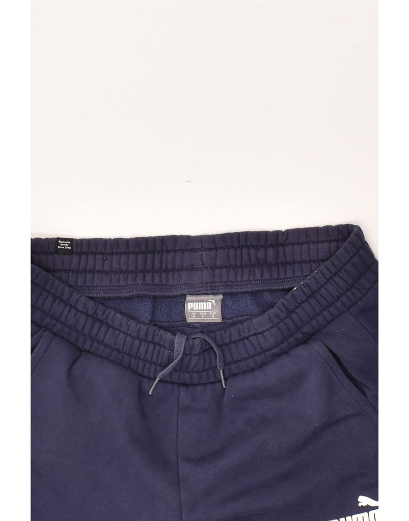 PUMA Mens Tracksuit Trousers Joggers Medium Navy Blue Cotton | Vintage Puma | Thrift | Second-Hand Puma | Used Clothing | Messina Hembry 