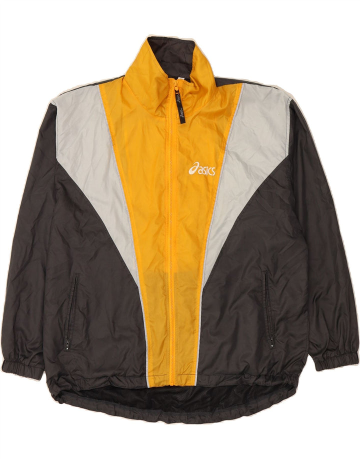 ASICS Mens Rain Jacket UK 42 XL Grey Colourblock Polyamide Vintage Asics and Second-Hand Asics from Messina Hembry 