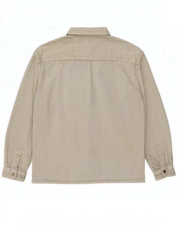 Zara Mens Corduroy Shirt XL Green Cotton