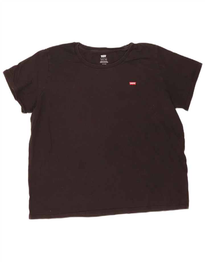 Levi's Mens T-Shirt Top 2XL Black Cotton