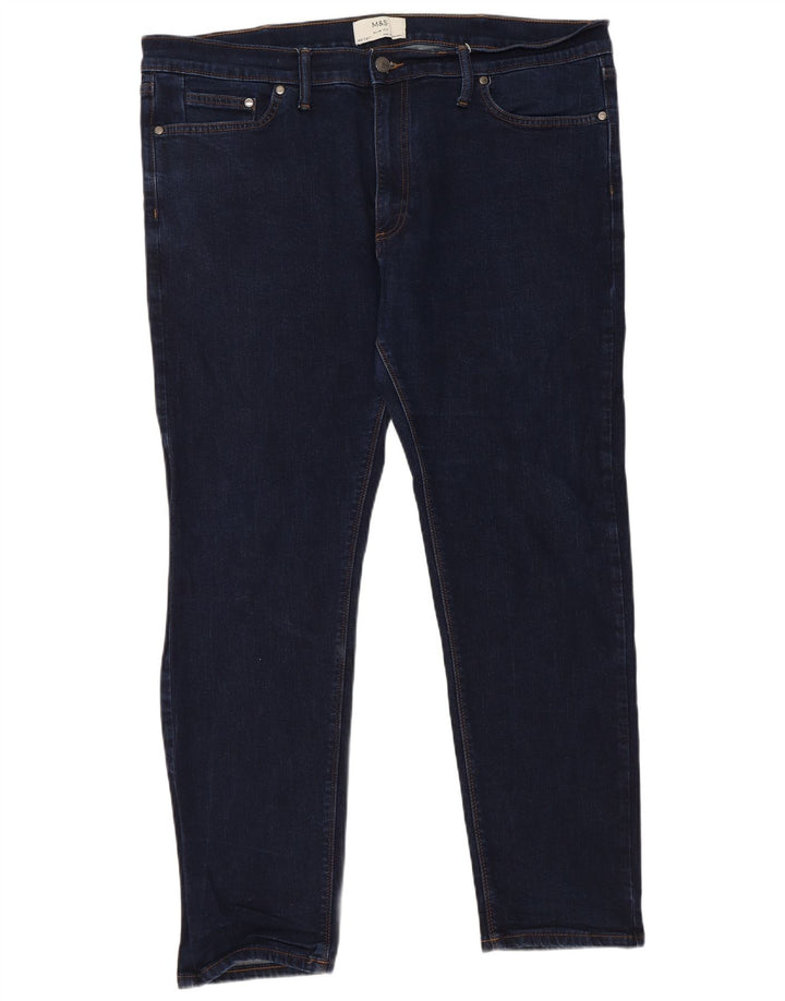 Marks & Spencer Womens Slim Jeans W40 L31 Navy Blue Cotton