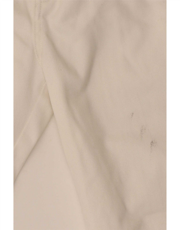 Dickies Womens High Waist Cropped Trousers W28 L25 White Polyester