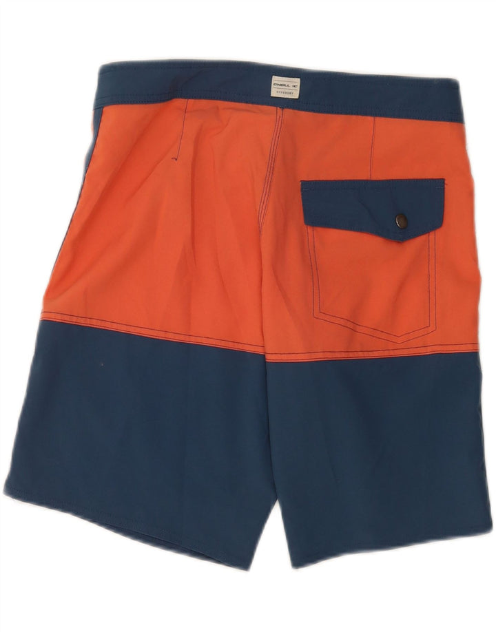 O'Neill Mens Swimming Shorts Medium  Orange Colourblock Polyester