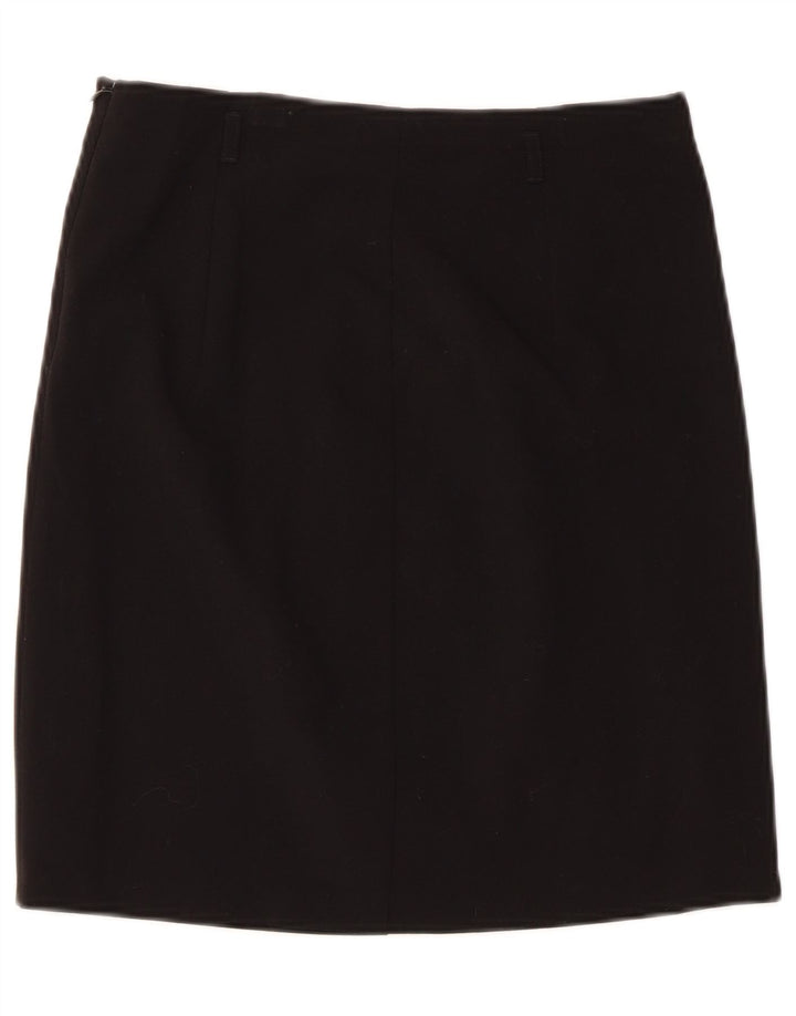 Marks & Spencer Womens Straight Skirt UK 8 Small W28 Black Polyester