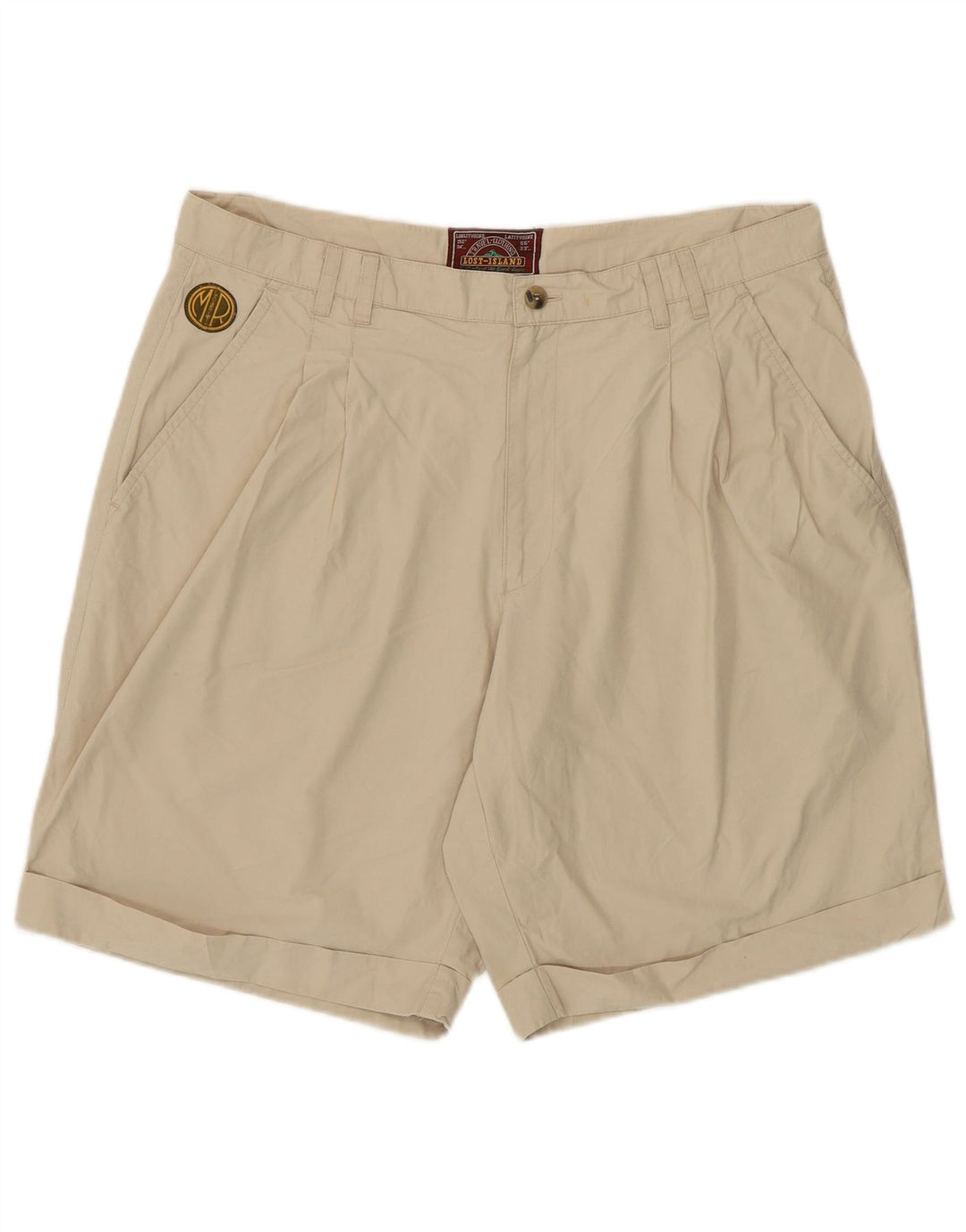 VINTAGE Mens Pegged Chino Shorts IT 50 Large W34 Off White