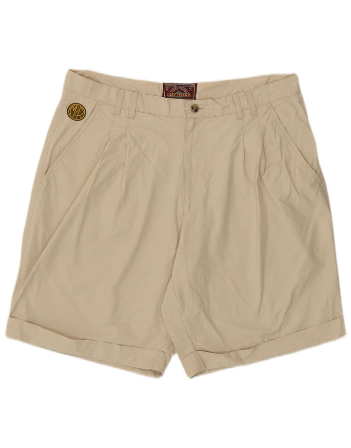 VINTAGE Mens Pegged Chino Shorts IT 50 Large W34 Off White