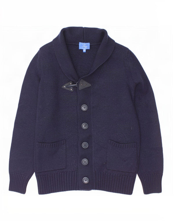 Fay Boys Cardigan Sweater 9-10 Years Navy Blue Wool