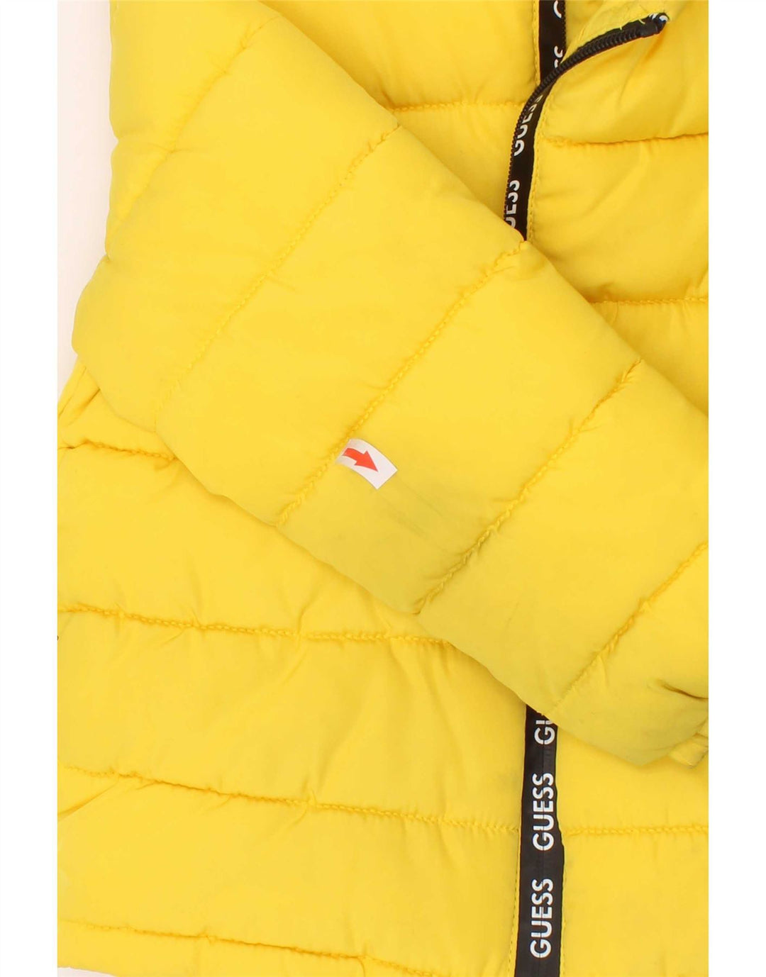 Guess Boys Graphic Hooded Padded Jacket 3-4 Years Yellow Polyester