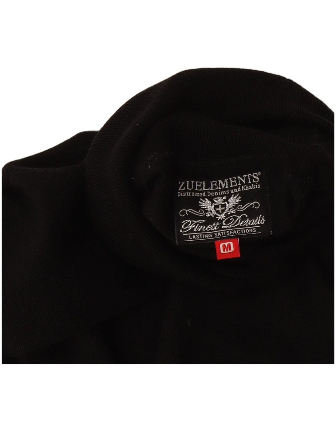 Zu Elements Womens Roll Neck Jumper Sweater UK 12 Medium Black
