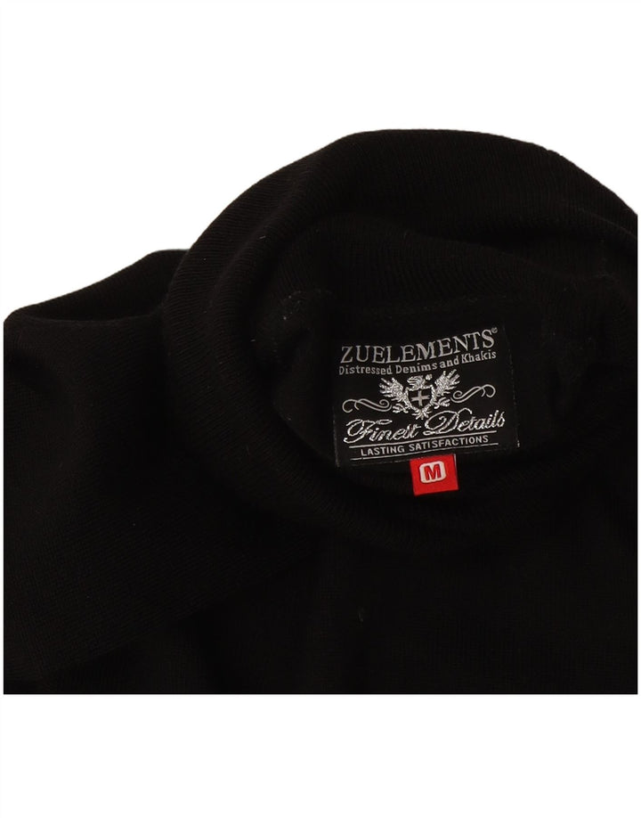Zu Elements Womens Roll Neck Jumper Sweater UK 12 Medium Black