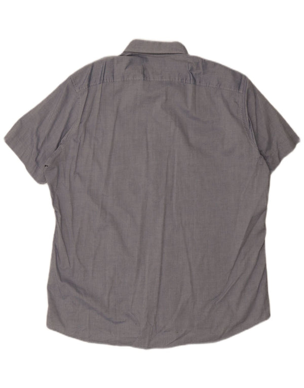 Pierre Cardin Mens Short Sleeve Shirt XL Blue