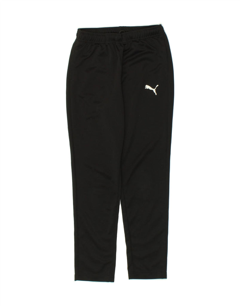 PUMA Boys Graphic Tracksuit Trousers 11-12 Years Black Polyester | Vintage Puma | Thrift | Second-Hand Puma | Used Clothing | Messina Hembry 