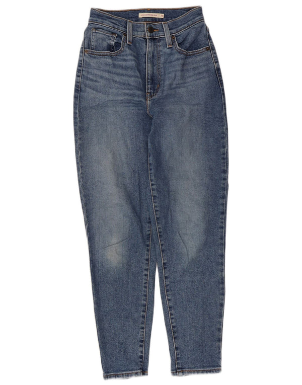 Levi's Womens Mom Jean High Waist Tapered Jeans W24 L27 Blue Cotton
