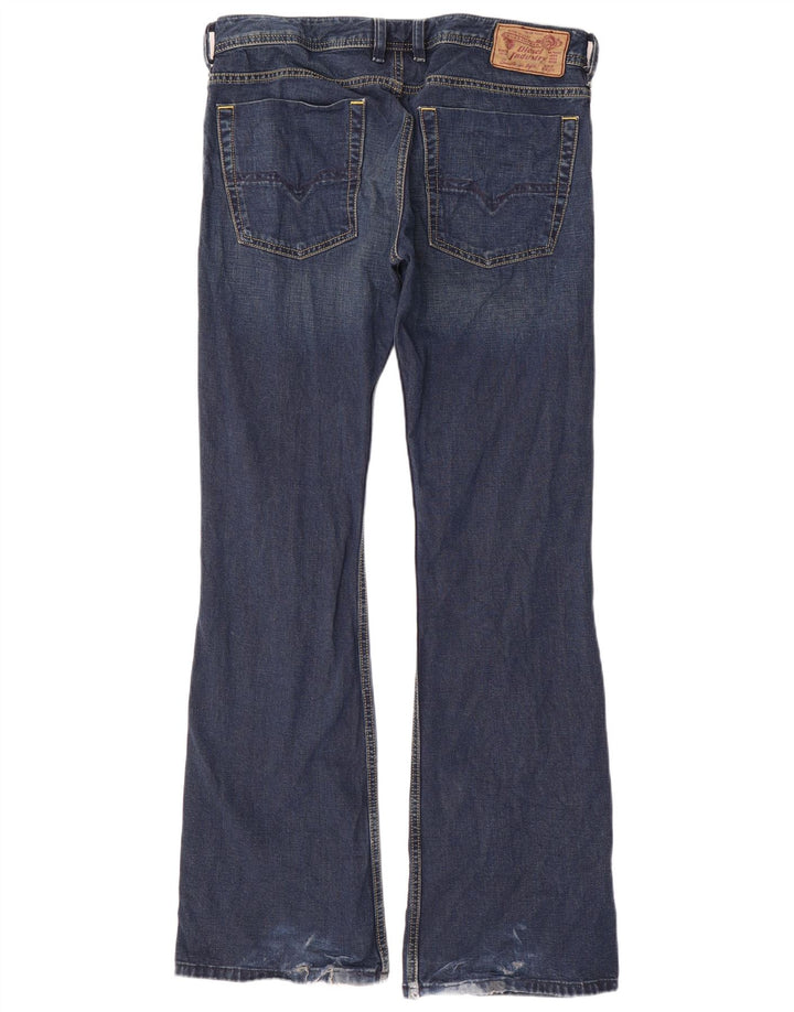Diesel Mens Bootcut Jeans W32 L33 Blue Cotton