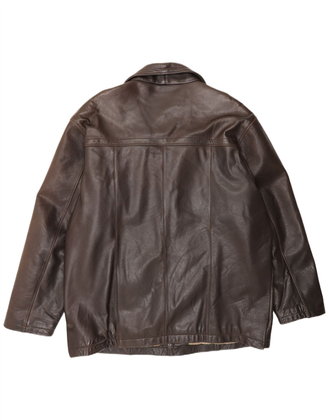 Route 66 Mens Leather Jacket UK 42 XL Brown