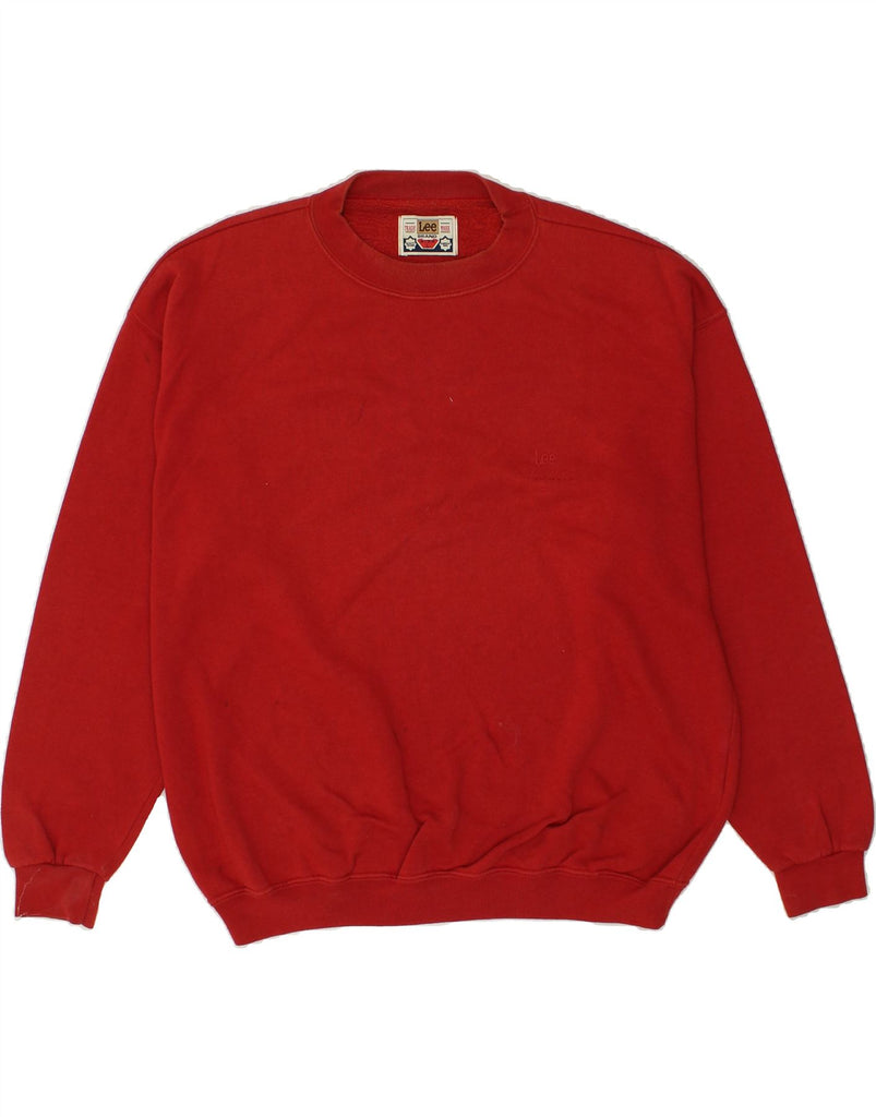 LEE Mens Sweatshirt Jumper Large Red Cotton | Vintage Lee | Thrift | Second-Hand Lee | Used Clothing | Messina Hembry 