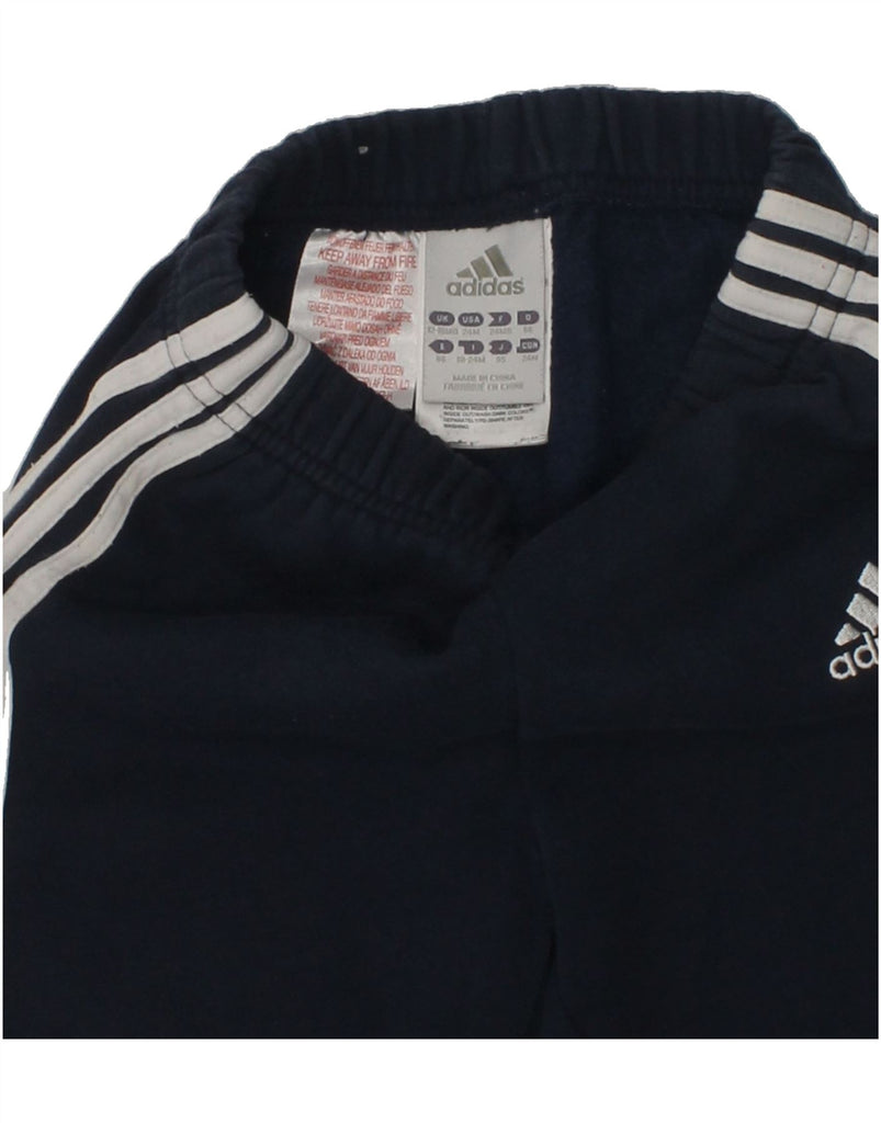 ADIDAS Baby Boys Joggers Tracksuit Trousers 12-18 Months Navy Blue Cotton | Vintage Adidas | Thrift | Second-Hand Adidas | Used Clothing | Messina Hembry 