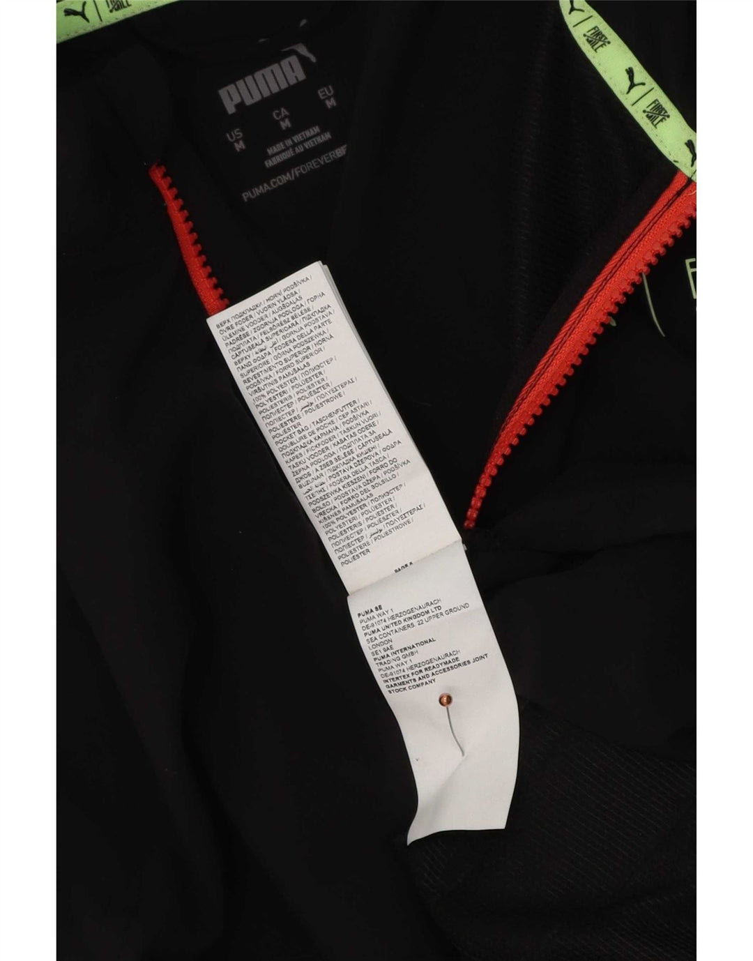 Puma Mens Tracksuit Top Jacket Medium Black Polyester