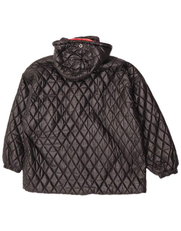 Belfe & Belfe Womens Hooded Oversized Quilted Jacket IT 44 Medium Black