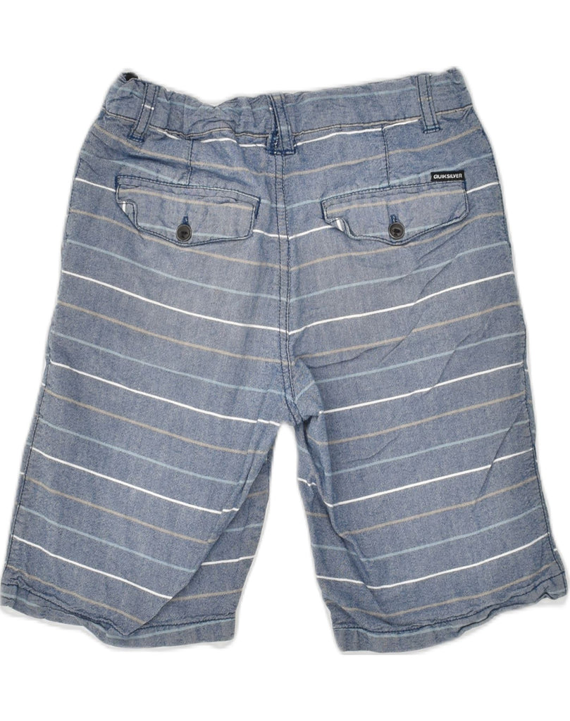 QUIKSILVER Boys Casual Shorts 7-8 Years W23 Blue Striped Cotton | Vintage Quiksilver | Thrift | Second-Hand Quiksilver | Used Clothing | Messina Hembry 