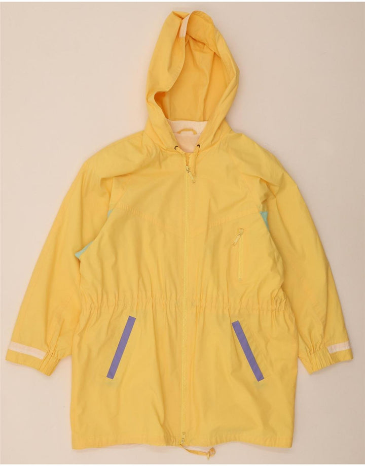 Valmeline Womens Oversized Hooded Parka Jacket EU 44 XL Yellow Colourblock