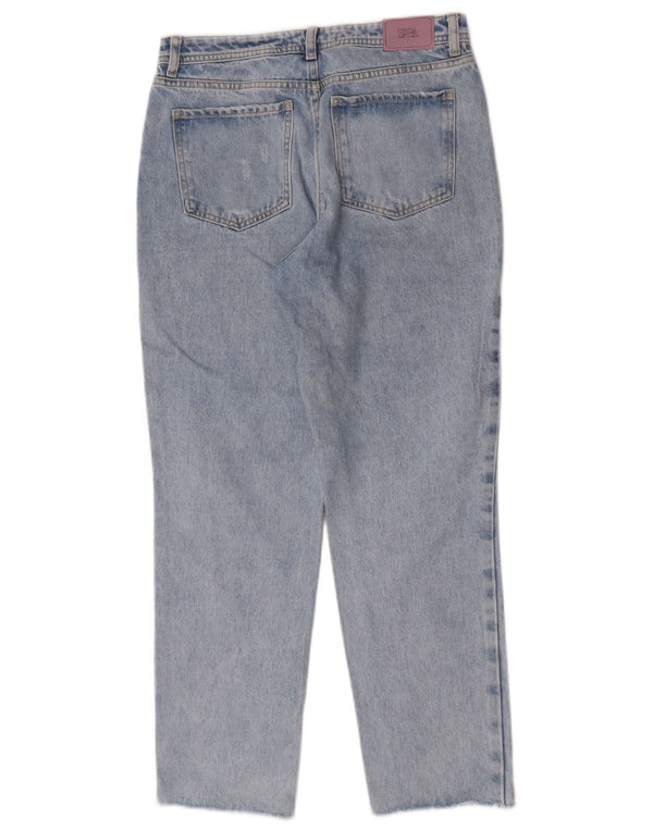 Zara Womens Distressed High Waist Jeans EU 34 2XS W24 L27 Blue Cotton