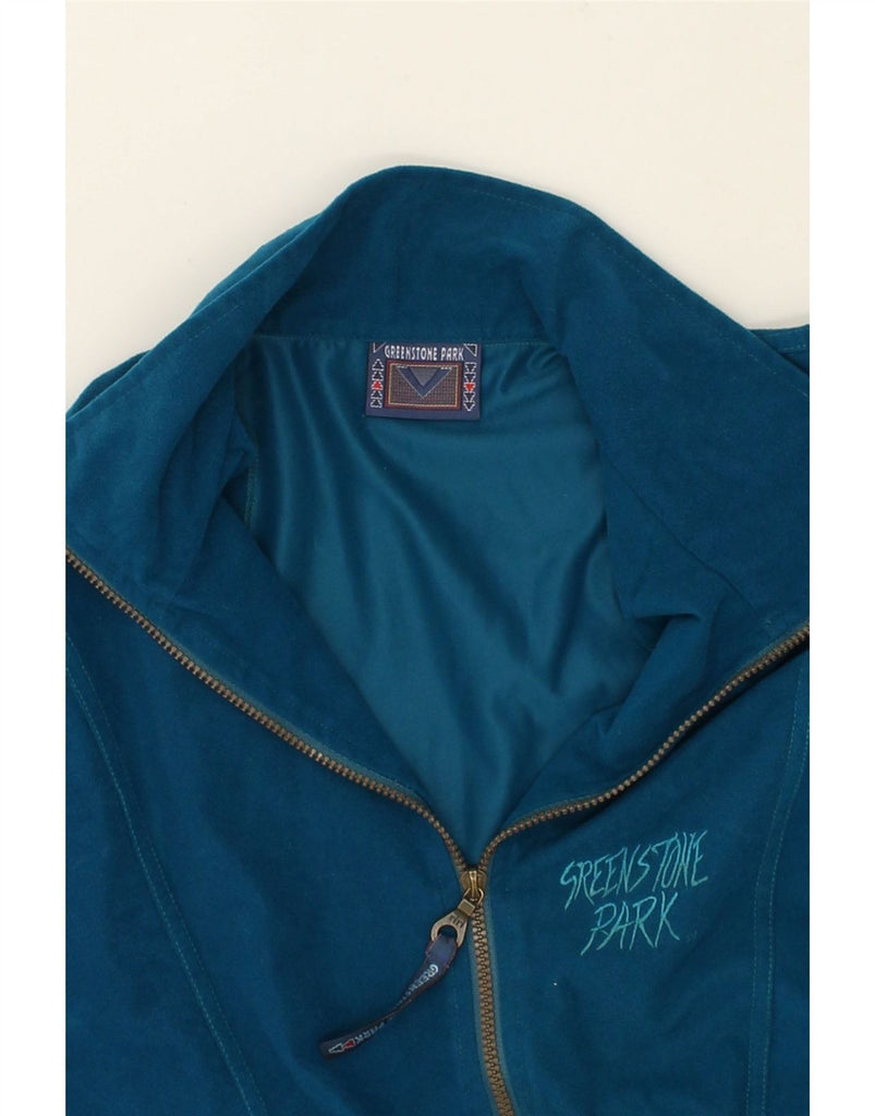 GREENSTONE PARK Mens Graphic Tracksuit Top Jacket  Large Blue Polyester | Vintage Greenstone Park | Thrift | Second-Hand Greenstone Park | Used Clothing | Messina Hembry 