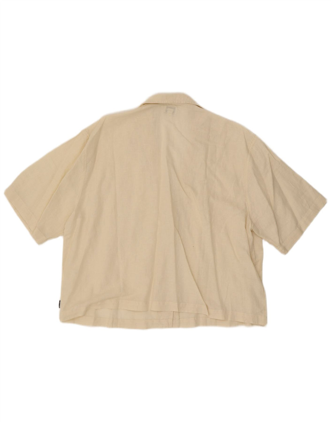 Wrangler Womens Short Sleeve Oversized Shirt UK 16 Large Off White