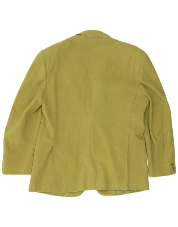 Trussardi Mens 2 Button Blazer Jacket IT 52 XL Green Wool