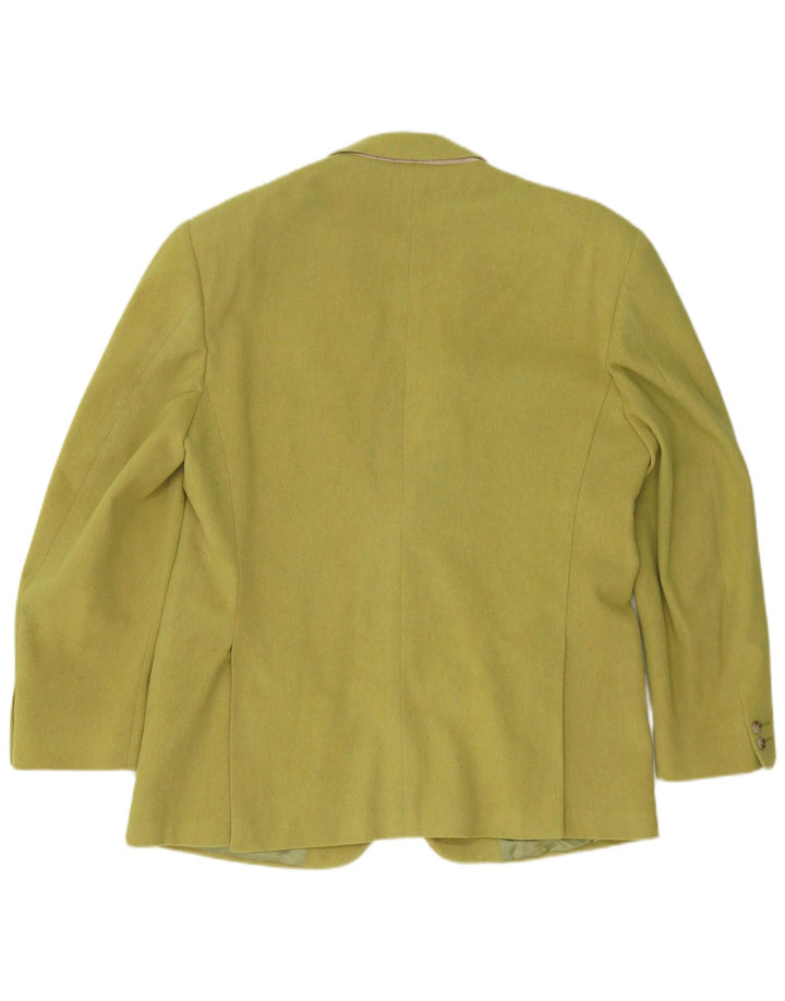 Trussardi Mens 2 Button Blazer Jacket IT 52 XL Green Wool
