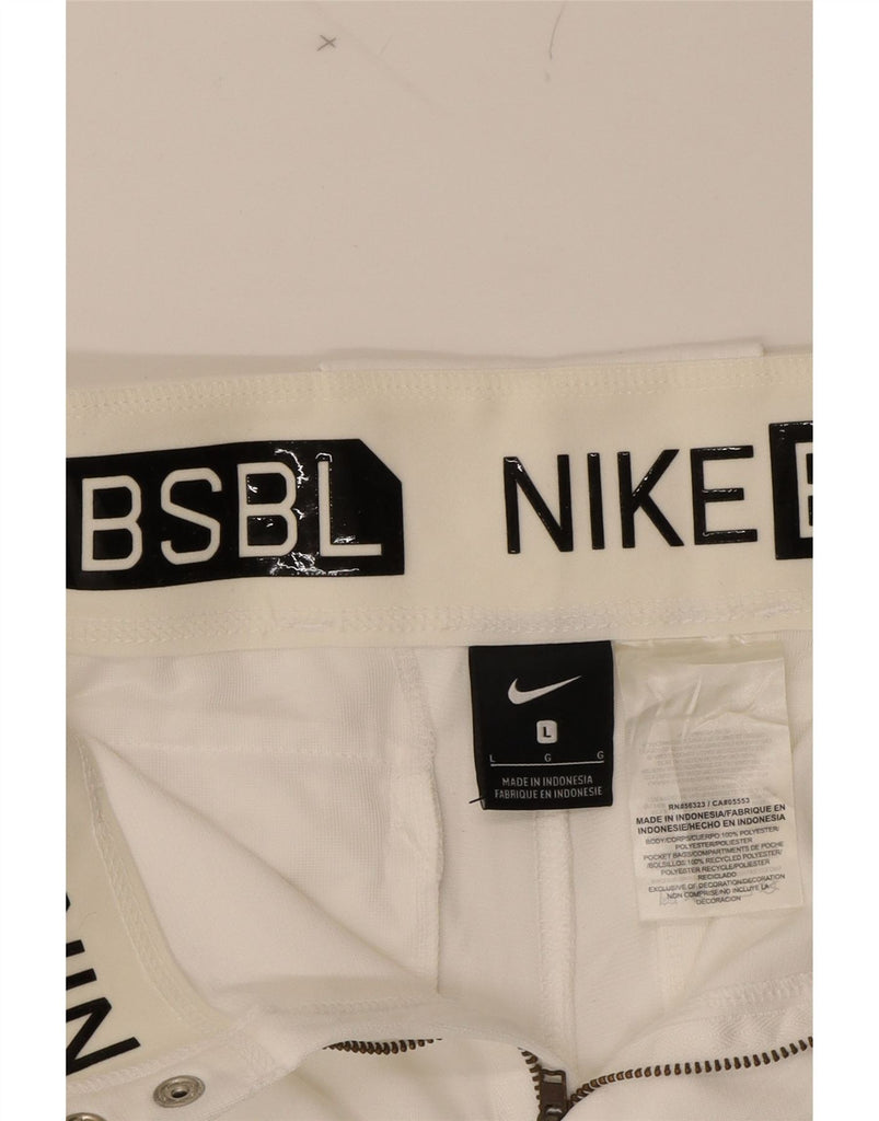 NIKE Boys Straight Casual Trousers 12-13 Years Large W28 L26 White Vintage Nike and Second-Hand Nike from Messina Hembry 