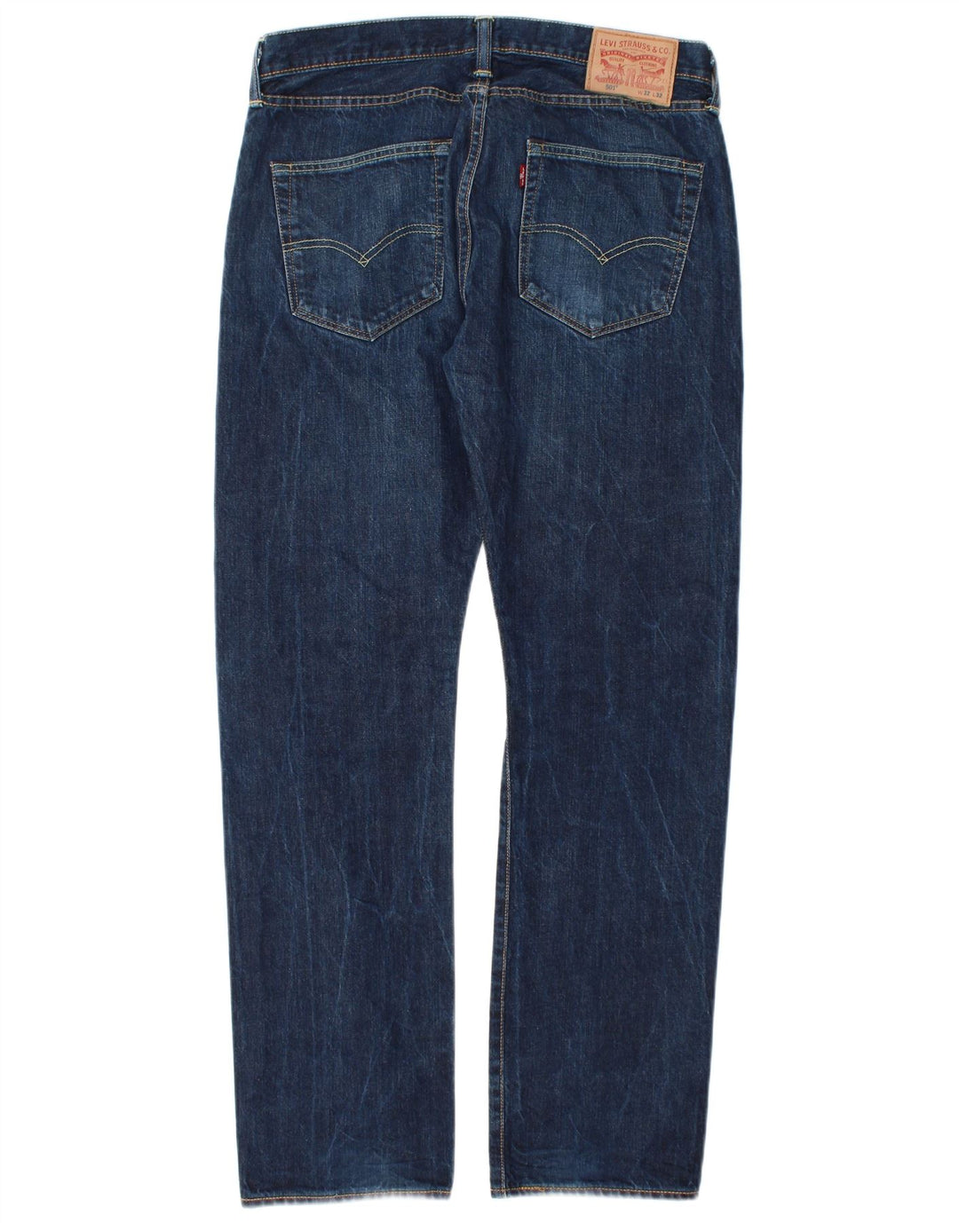 Levi's Mens 501 Straight Jeans W32 L32 Blue Cotton