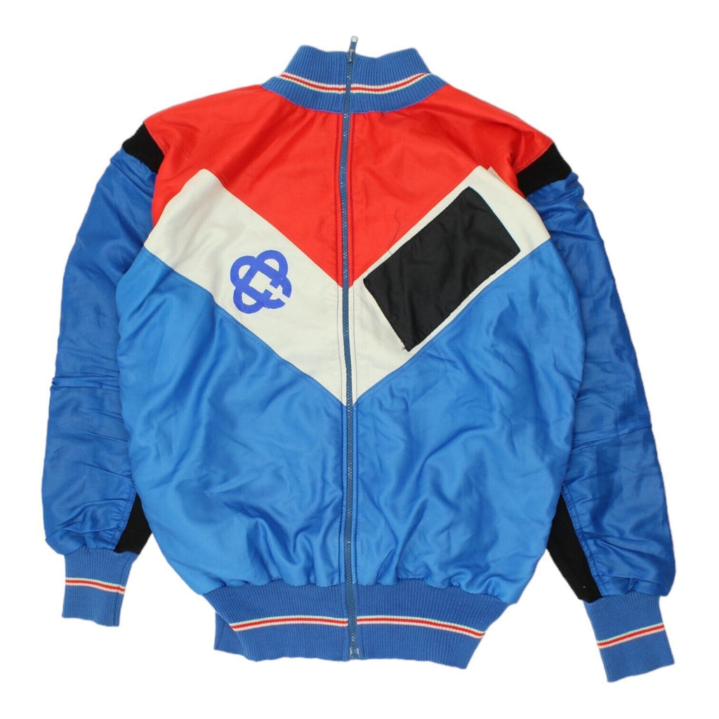 Vintage Mens Blue Red White Black Cycling Jacket | 90s Tracksuit Top Sportswear | Vintage Messina Hembry | Thrift | Second-Hand Messina Hembry | Used Clothing | Messina Hembry 