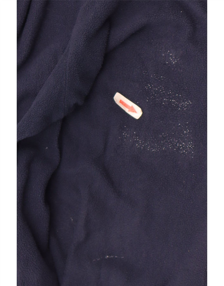 Mountain Warehouse Mens Zip Neck Fleece Jumper Large Navy Blue Polyester