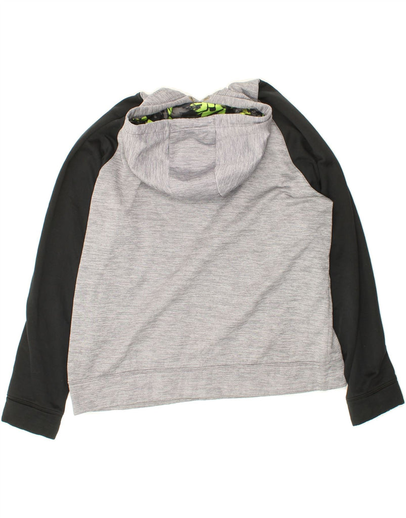 RUSSELL ATHLETIC Mens Hoodie Jumper UK 42/44 Large Grey Colourblock Vintage Russell Athletic and Second-Hand Russell Athletic from Messina Hembry 