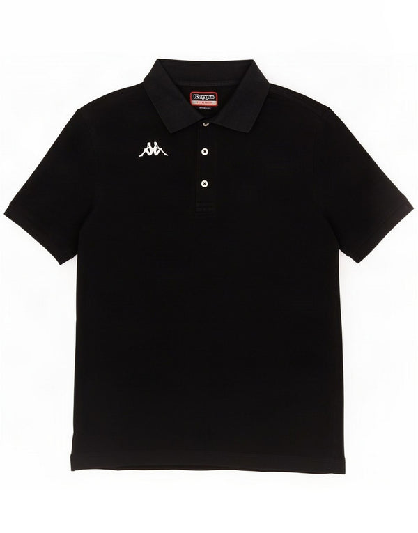 Kappa Mens Polo Shirt Medium Black Cotton