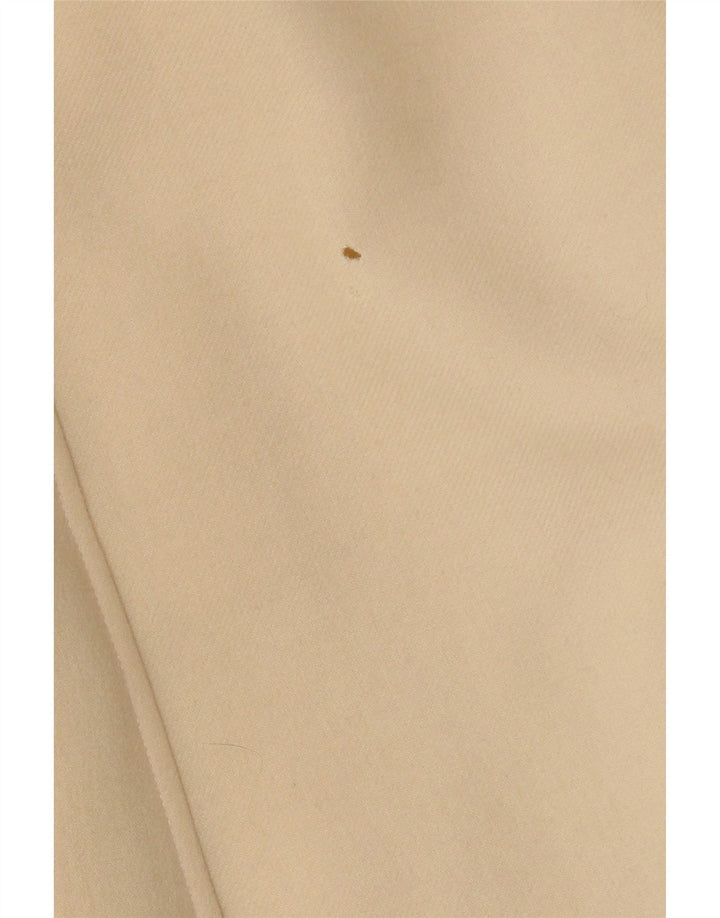 Jaeger Womens Oversized Double Breasted Coat UK 14 Medium Beige New Wool