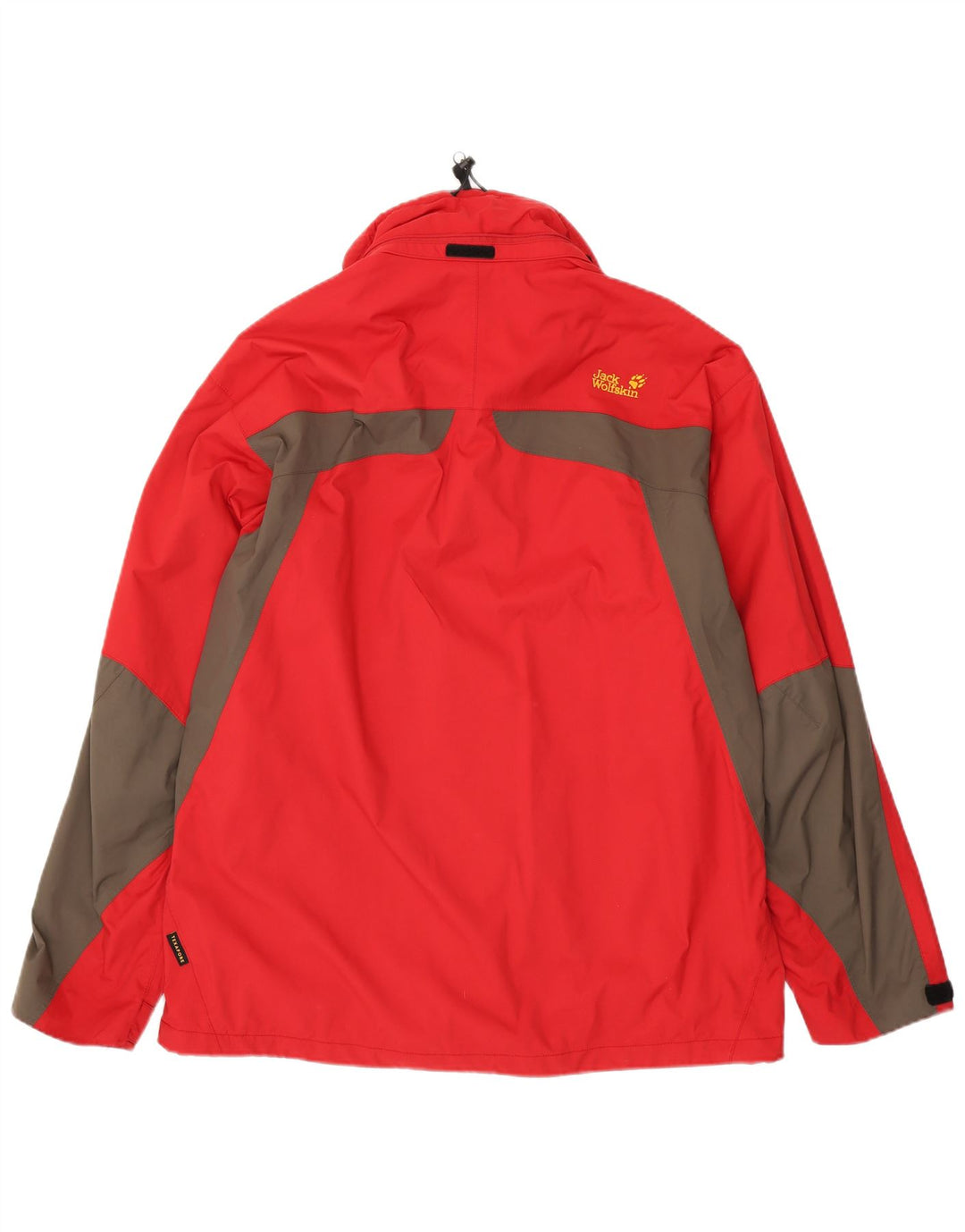 Jack Wolfskin Mens Rain Jacket UK 48 2XL Red Colourblock Polyamide