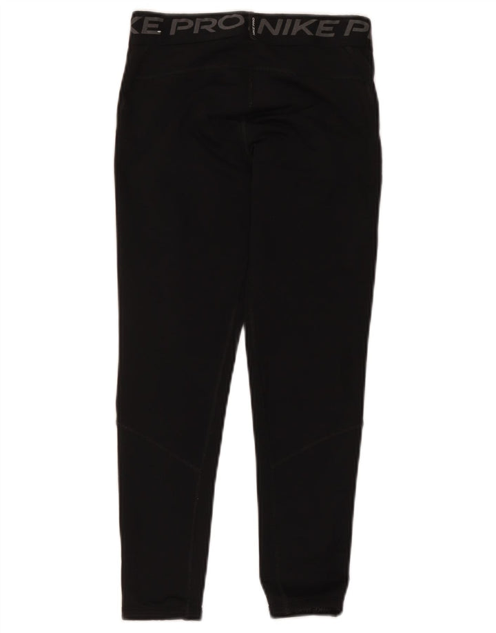 Nike Boys Dri Fit Graphic Leggings 8-9 Years Small Black Polyester