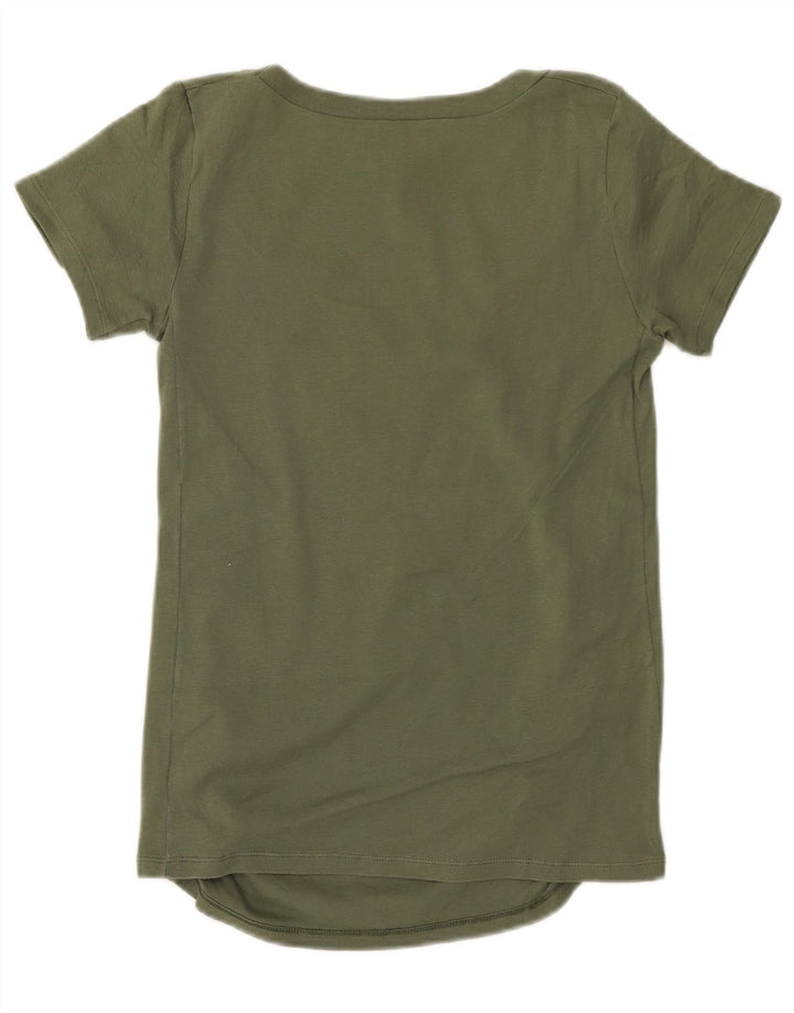 Benetton Womens T-Shirt Top UK 10 Small Khaki