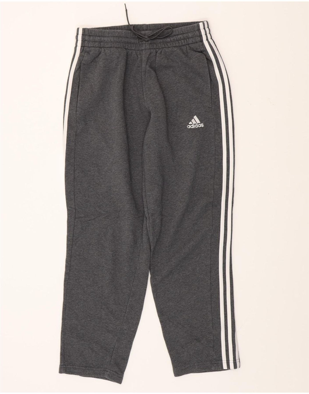 ADIDAS Mens Tracksuit Trousers Medium  Grey Cotton
