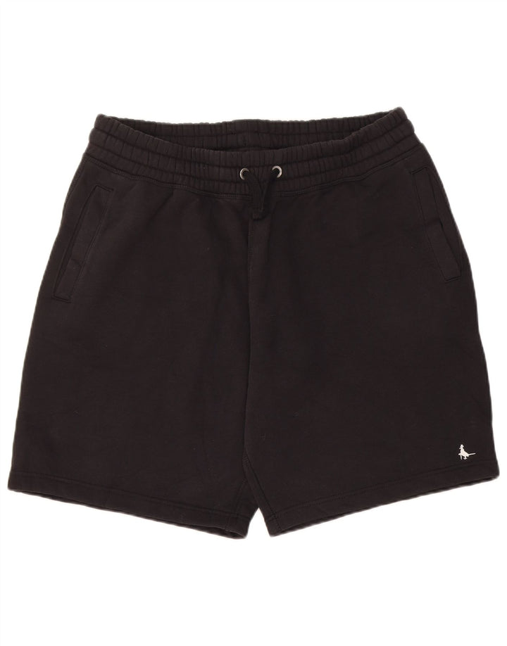 JACK WILLS Mens Sport Shorts Large  Black Cotton