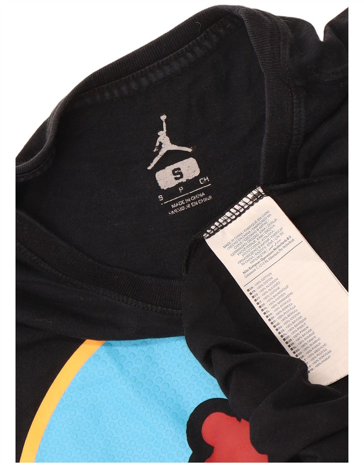 Jordan Mens Graphic T-Shirt Top Small Black Cotton