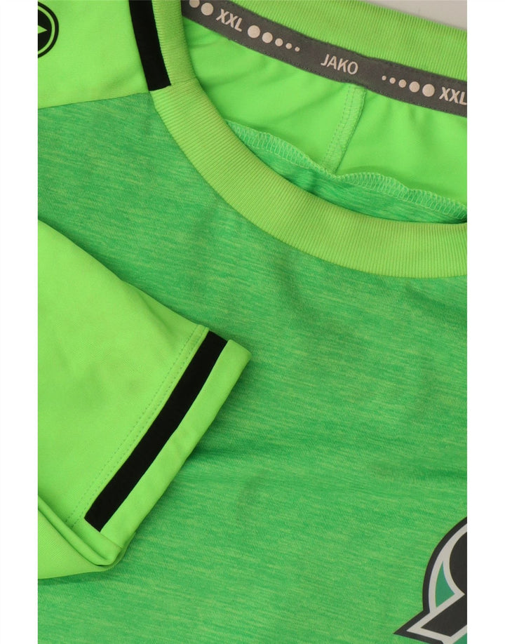 Jako Mens Graphic T-Shirt Top 2XL Green Colourblock Polyester